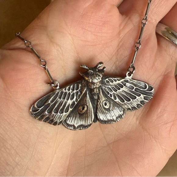 BNWT Bloodmilk Jewels Planchette Moth Necklace 🌙 - Picture 10 of 10